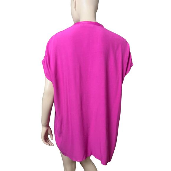 Johnny Was Calme Boho Double Tassel Top Embroidery Blouse L Raspberry Color - Picture 3 of 13